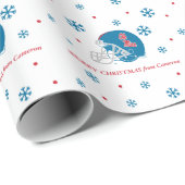 Ole Miss Football helm | Lichtblauw Cadeaupapier (Rol Hoek)