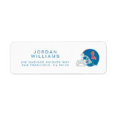 Ole Miss Football helm | Lichtblauw Etiket (Voorkant)