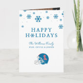 Ole Miss Football Helm | Lichtblauw Feestdagen Kaart (Voorkant)