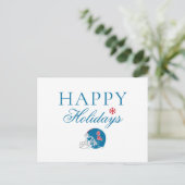 Ole Miss Football helm | Lichtblauw Feestdagenkaart (Staand voorkant)