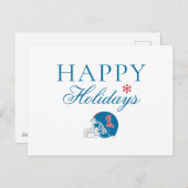 Ole Miss Football helm | Lichtblauw Feestdagenkaart (Voorkant / Achterkant)