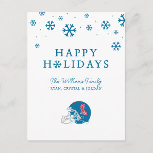 Ole Miss Football helm Lichtblauw Feestdagenkaart