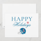 Ole Miss Football helm | Lichtblauw Feestdagenkaart (Voorkant / Achterkant)