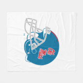 Ole Miss Football helm | Lichtblauw Fleece Deken (Voorkant (Horizontaal))