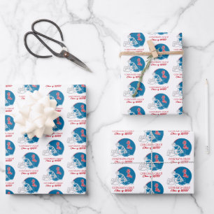 Ole Miss Football helm   Lichtblauw Inpakpapier Vel