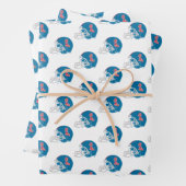 Ole Miss Football helm | Lichtblauw Inpakpapier Vel (In situ)