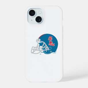 Ole Miss Football Helm Lichtblauw iPhone 15 Case