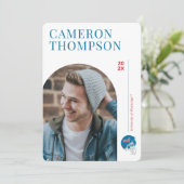 Ole Miss Football Helm | Lichtblauw Kaart (Staand voorkant)