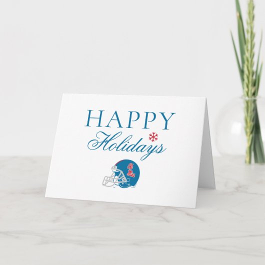 Ole Miss Football Helm | Lichtblauw Kaart (Voorkant)