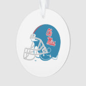 Ole Miss Football helm | Lichtblauw Ornament (voorkant)