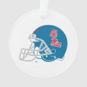 Ole Miss Football helm | Lichtblauw Ornament (voorkant)