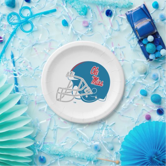 Ole Miss Football helm | Lichtblauw Papieren Bordje (Feest)