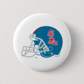 Ole Miss Football helm | Lichtblauw Ronde Button 5,7 Cm (Voorkant)