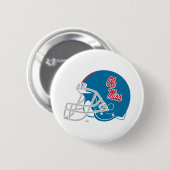 Ole Miss Football helm | Lichtblauw Ronde Button 5,7 Cm (Voorkant /achterkant)