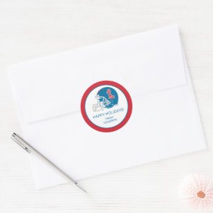 Ole Miss Football helm Lichtblauw Ronde Sticker