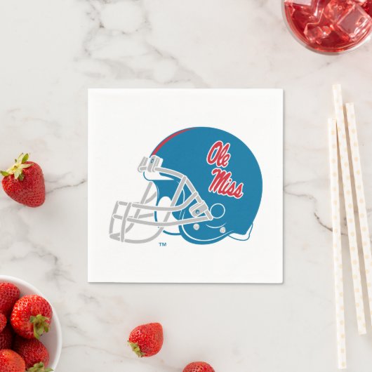 Ole Miss Football helm | Lichtblauw Servet (Insitu)