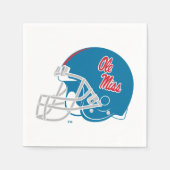 Ole Miss Football helm | Lichtblauw Servet (Voorkant)