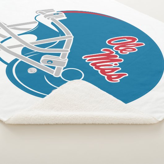 Ole Miss Football helm | Lichtblauw Sherpa Deken (3/4)