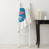 Ole Miss Football helm | Lichtblauw Sherpa Deken (In situ)