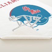 Ole Miss Football helm | Lichtblauw Sherpa Deken (3/4)