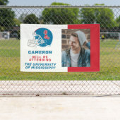 Ole Miss Football helm | Lichtblauw Spandoek (Insitu)