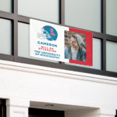 Ole Miss Football helm | Lichtblauw Spandoek (Buitenkant Gebouw)