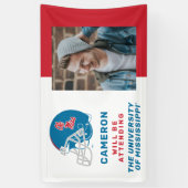 Ole Miss Football helm | Lichtblauw Spandoek (Verticaal)