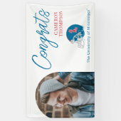 Ole Miss Football helm | Lichtblauw Spandoek (Verticaal)