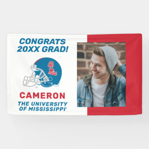 Ole Miss Football helm   Lichtblauw Spandoek