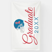 Ole Miss Football helm | Lichtblauw Spandoek (Verticaal)