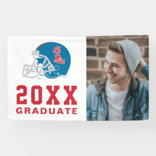 Ole Miss Football helm   Lichtblauw Spandoek