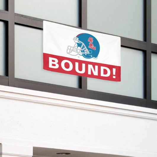 Ole Miss Football helm | Lichtblauw Spandoek (Buitenkant Gebouw)