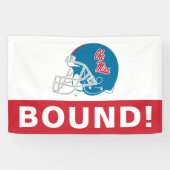 Ole Miss Football helm | Lichtblauw Spandoek (Horizontaal)