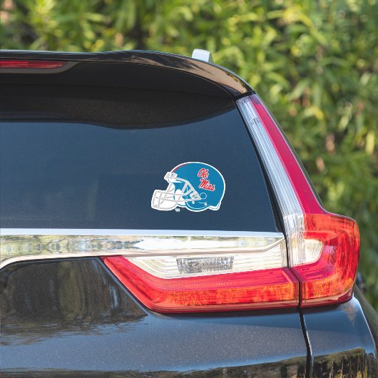Ole Miss Football helm | Lichtblauw Sticker (Auto Zijkant)