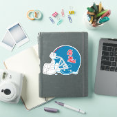 Ole Miss Football helm | Lichtblauw Sticker (iPad Cover)