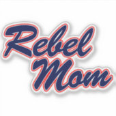 Ole Miss - Rebel Moeder Blauwe Sticker (Voorkant)