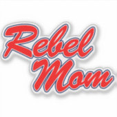 Ole Miss - Rebel Moeder Rood Sticker (Voorkant)