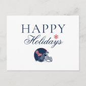 Ole Miss Voetbalhelm | Donkerblauw Feestdagenkaart (Voorkant)