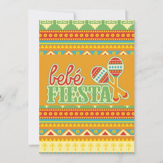 Ole, Ole, Fiesta Baby shower Uitnodiging (Achterkant)