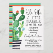 Ole Ole Fiesta Theme Baby shower Uitnodiging (Voorkant / Achterkant)