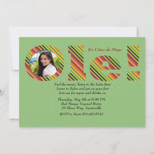 Ole Photo Invitation Kaart (Voorkant)