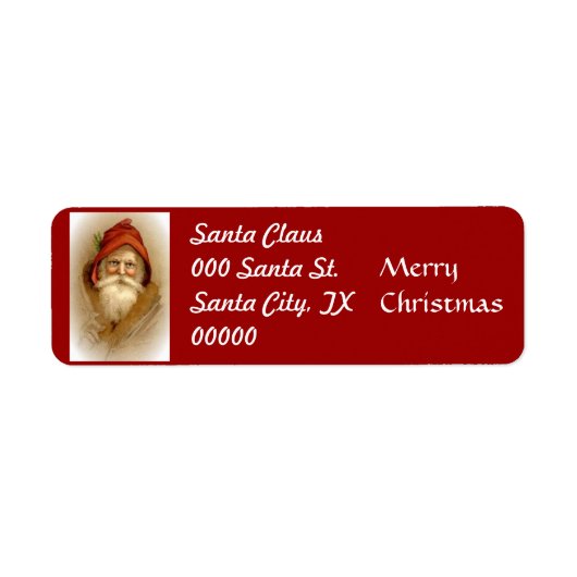 Ole Saint Nick retour adreslabels Etiket (Voorkant)