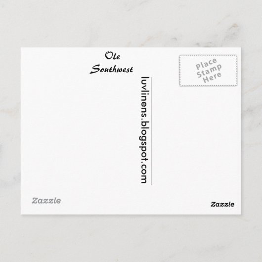 Ole Southwest Briefkaart (Achterkant)