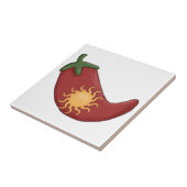 Ole! Sun Stuffed Red Chili Pepper - Chili Relleno Tegeltje (Zijkant)