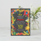 Ole! uitnodiging van de Mexicaanse partij Fiesta (Staand voorkant)
