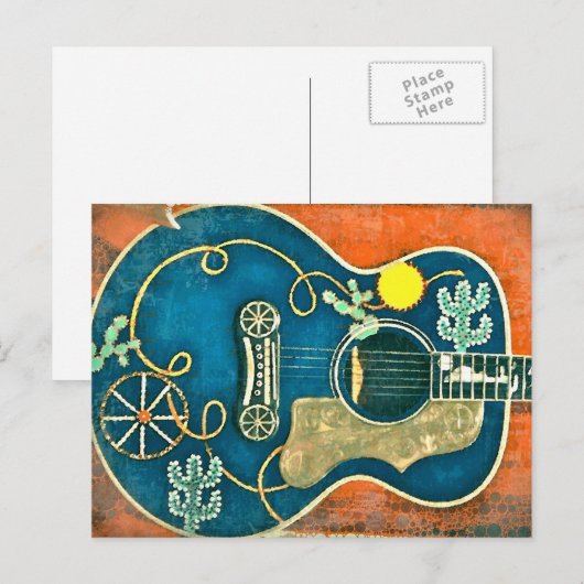 Ole Western Guitar Postcard Briefkaart (Voorkant / Achterkant)