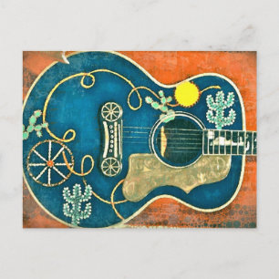Ole Western Guitar Postcard Briefkaart