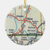 Olean NY Keramisch Ornament (Voorkant)