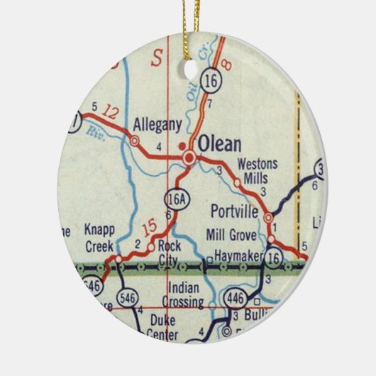 Olean NY Keramisch Ornament (Links)