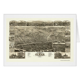 Olean, NY Panoramic Map - 1882